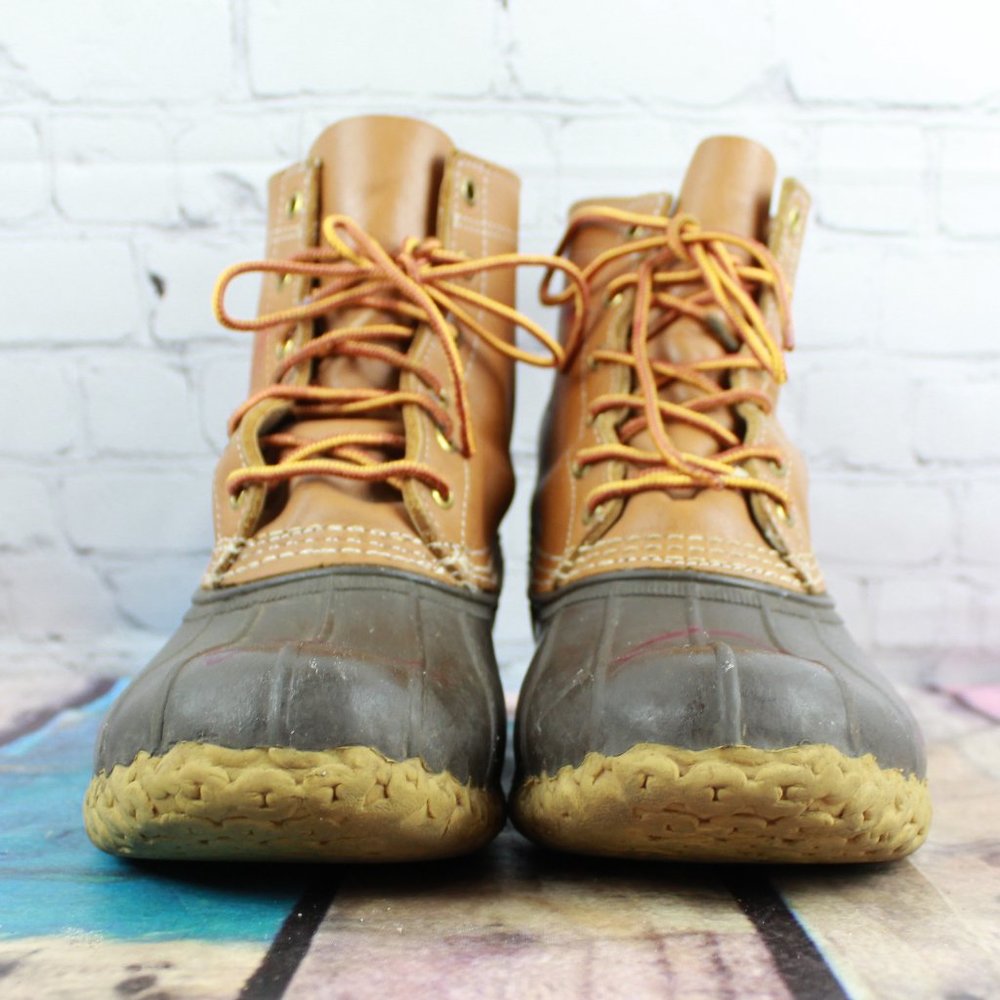 LL BEAN Uninsulated Lace-up Duck Bean Boots Sz 11 - Picture 4 of 9